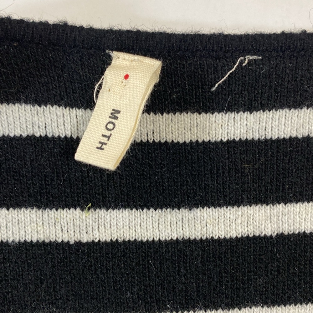 Moth (Anthropologie) Longline Open Front Sweater Vest‎ Black Size OS - Picture 4 of 7